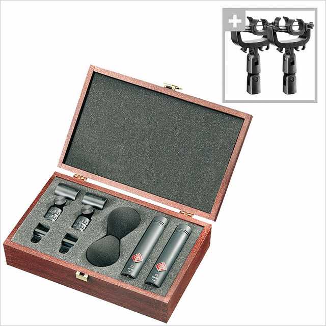 Neumann KM 184 MT Shock Mount Stereo Set Instrumentenmikrofon