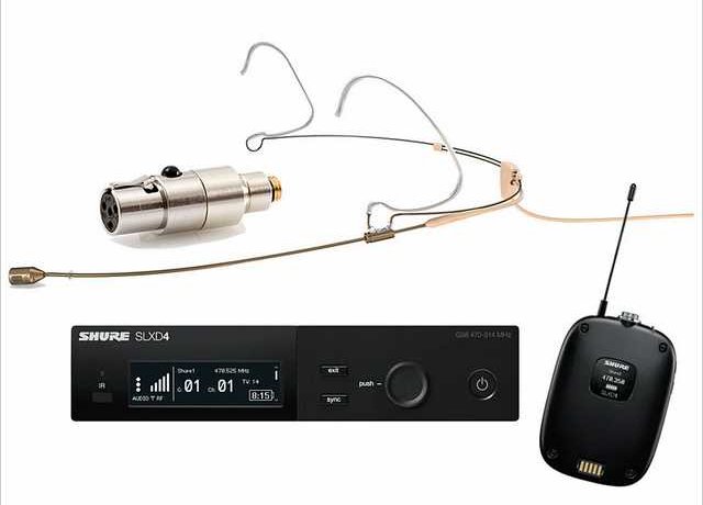 Shure SLXD DPA 4488 beige Headset Microphone Funkmikrofon