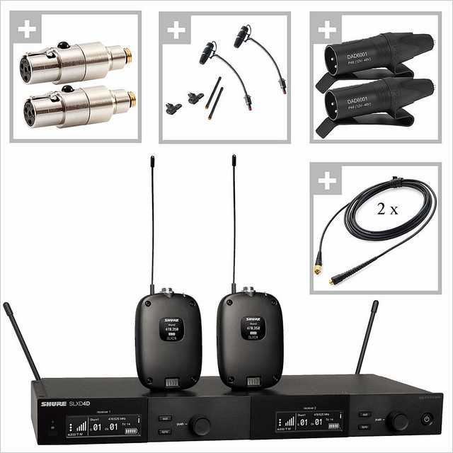 Shure SLXD4D DPA 4099 Accordion Funkmikrofon Shure SLXD4D DPA 4099 Accordion Funkmikrofon