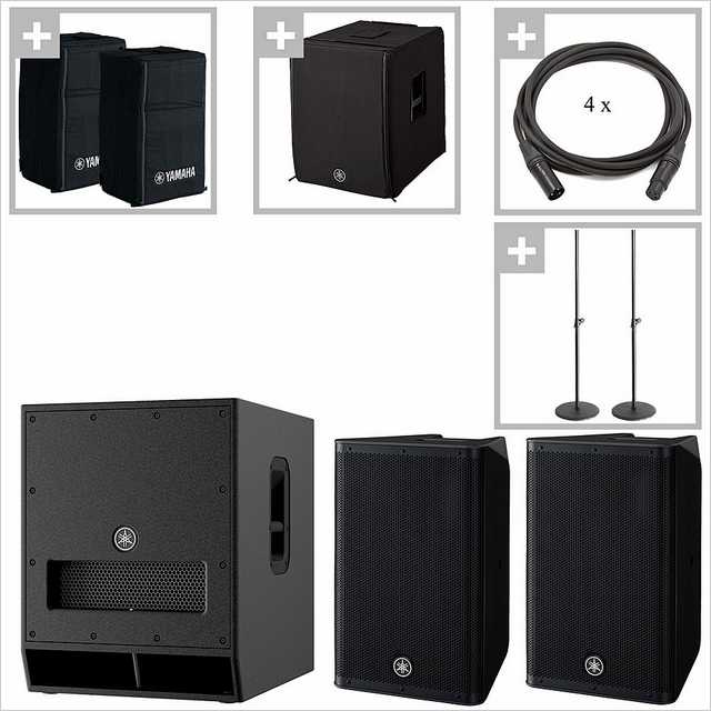 Yamaha DXS15 MkII DXR10 mkII 2.1 Aktiv-PA-Set Yamaha DXS15 MkII DXR10 mkII 2.1 Aktiv-PA-Set